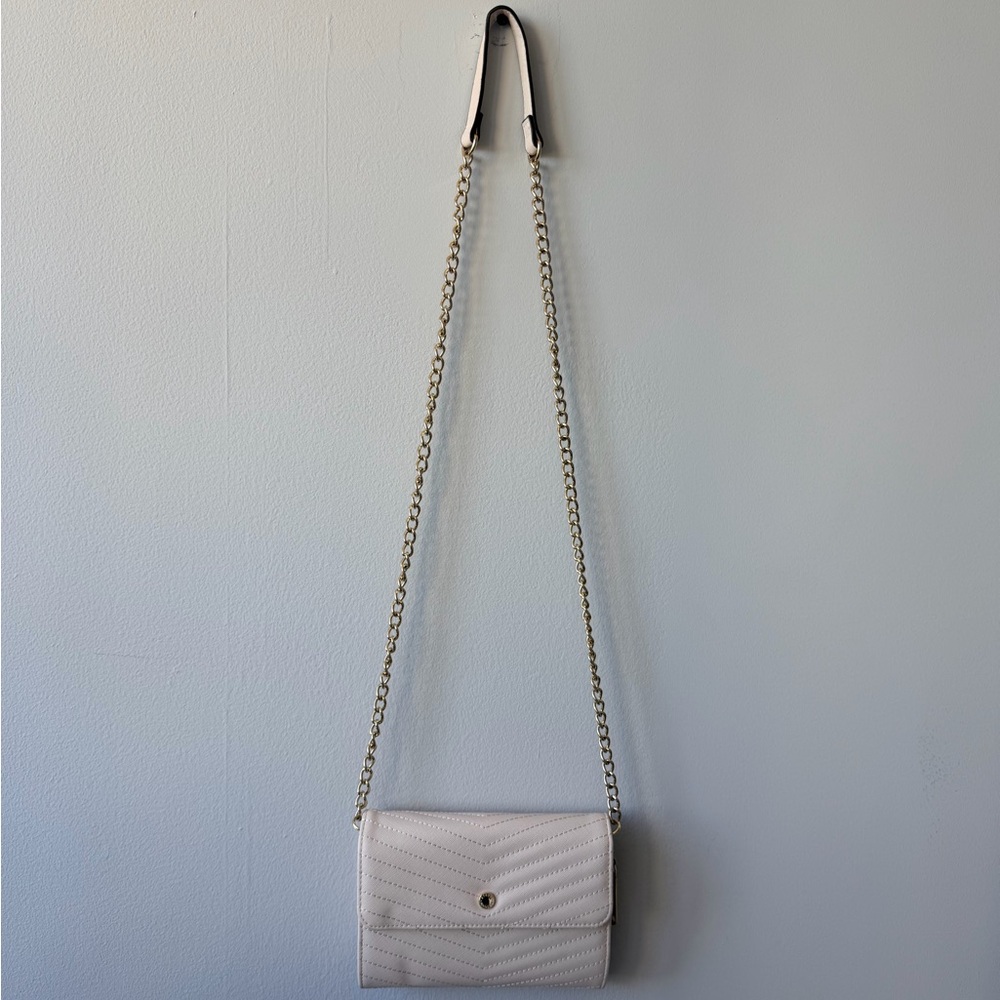 Steve Madden Cream Quilted Cross Body Bag / Wallet Combo